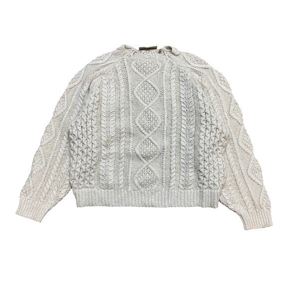 Essentials Fear of God Cable Knit Chunky Sweater Men's XS Cottage Preppy